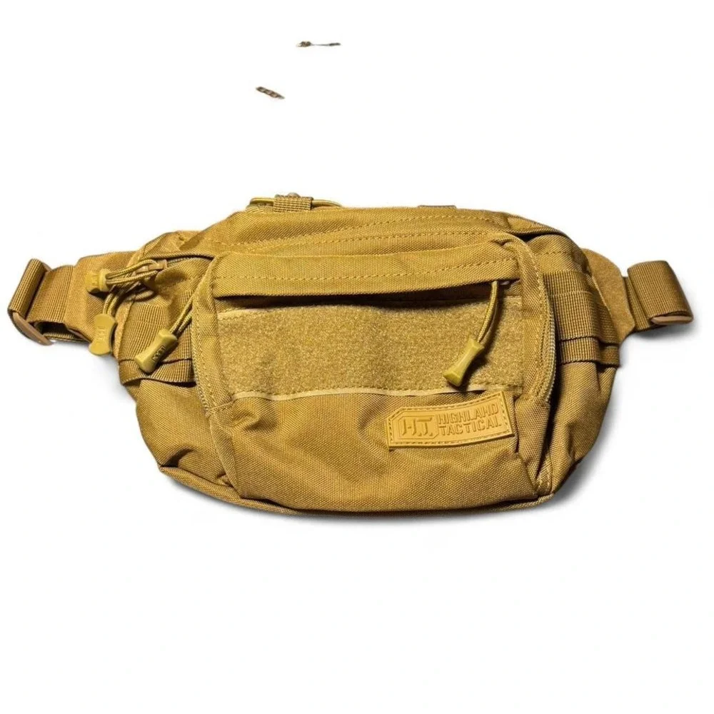 Highland Tactical Fanny Pack Tan‎ Waist Bag Pouch MOLLE Tactical Gear